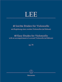 Barenreiter Lee, Sebastian (Rummel): 40 Easy Etudes for Violoncello op. 70, with an Accompaniment of a 2nd Violoncello (ad lib.) Barenreiter