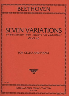 International Music Company Beethoven: Seven Variations on 'Bei Mannern' from Magic Flute (cello & piano)