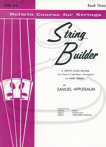 Alfred Music Applebaum: String Builder, Bk.3 (piano accompaniment) Belwin