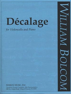 Carl Fischer Bolcom, William: Decalage (cello & piano)