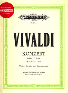 Vivaldi, Antonio: Concerto Op.3 No.3 in G major (violin & piano or CD)