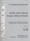 HAL LEONARD Mendelssohn, F.: Song Without Words Vol.2 (cello & piano)