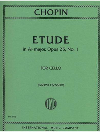 International Music Company Chopin, F (Cassado) *POD*: Etude in Ab major, Op. 25 #1 (cello solo)