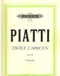 C.F. Peters Piatti, A.: 12 Caprices/Zwolf Capricen, Op.25 (cello)
