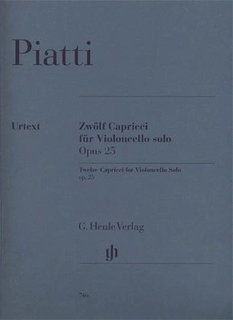 HAL LEONARD Piatti (Bellisario): 12 Capricci for Violoncello Solo, Op.25 - URTEXT (cello) Henle
