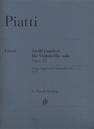 HAL LEONARD Piatti (Bellisario): 12 Capricci for Violoncello Solo, Op.25 - URTEXT (cello) Henle