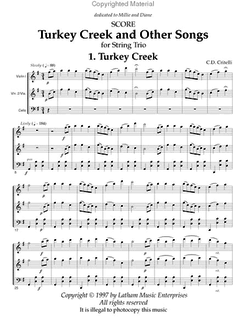 LudwigMasters Critelli, Carol: Turkey Creek & Other Songs for String Trio (score)