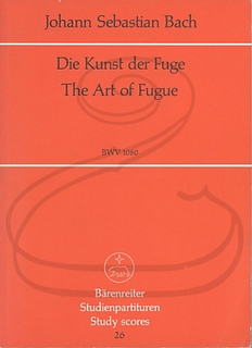 Barenreiter Bach, J.S. (Diener): (score) The Art of the Fugue - "Die Kunst der Fuge'' (string quartet) Barenreiter