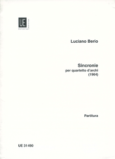 Carl Fischer Berio, L.: (Score) Sincronie for String Quartet (string quartet)