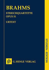 HAL LEONARD Brahms, J. (Reiser, ed.): String Quartet, Op. 51 No. 1 in C Minor and 2 in A Minor, urtext (score)