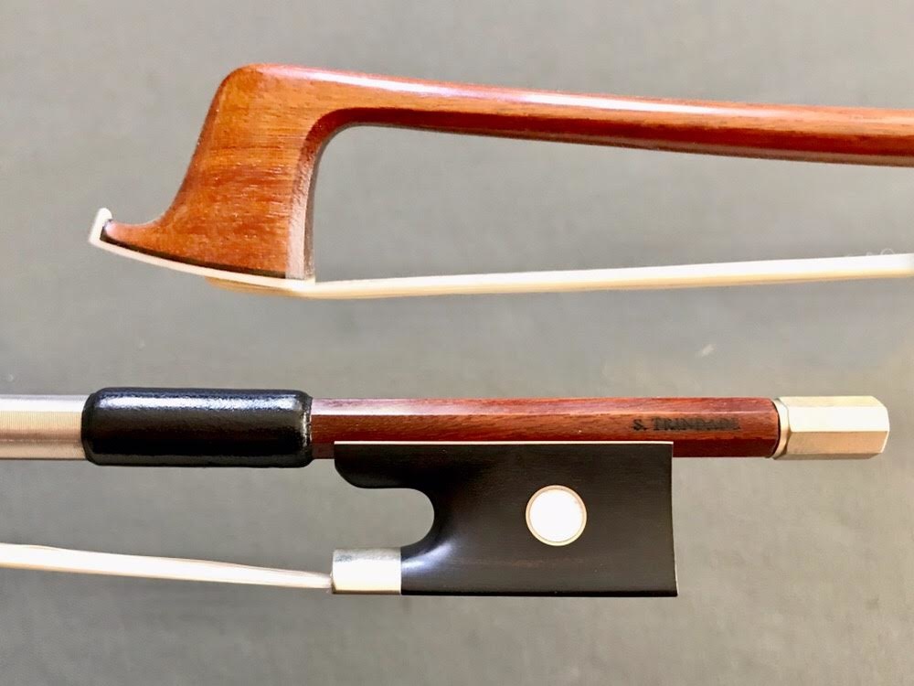 Brazilian S. TRINDADE half-mounted nickel violin bow, Brazil
