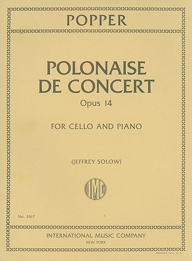 International Music Company Popper (Solow): Polonaise de Concert, Op.14 (cello & piano)