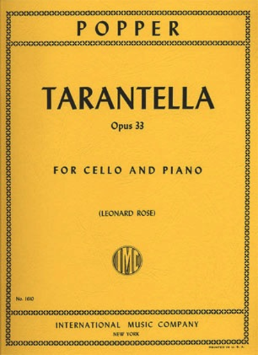 International Company Popper (Rose): Tarantella, Op.33 (cello piano) IMC - Metzler Shop