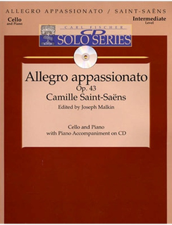 Carl Fischer Saint-Saens: Allegro appassionato Op.43 (cello & piano with MP3 accompaniment)