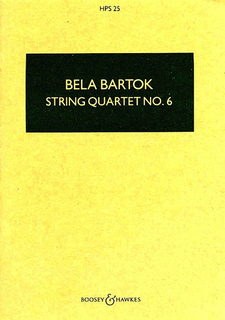 HAL LEONARD Bartok, B.: String Quartet No. 6 (STUDY SCORE)