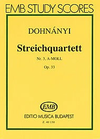 HAL LEONARD Study Score. Composed by Ernst Von Dohnanyi (1877-1960) and Ern. EMB. 60 pages. Editio Musica Budapest #Z40130. Published by Editio Musica Budapest (HL.50485998).