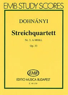 HAL LEONARD Study Score. Composed by Ernst Von Dohnanyi (1877-1960) and Ern. EMB. 60 pages. Editio Musica Budapest #Z40130. Published by Editio Musica Budapest (HL.50485998).