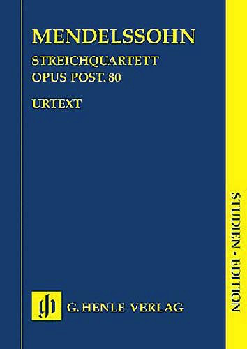 HAL LEONARD Mendelssohn, F. (Herttrich, ed.): String Quartet, Op. Posth. 80, urtext (score)