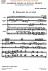 HAL LEONARD Messiaen, O.: (Score) Quartet for the End of Time (violin, clarinet, cello, and piano)