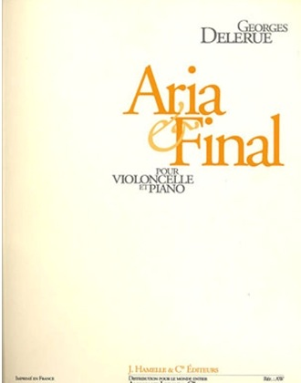 Carl Fischer Delerue: Aria & Final (cello & piano)