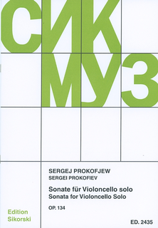 HAL LEONARD Prokofiev, Sergei (Blok): Sonata for Violoncello Solo Op. 134