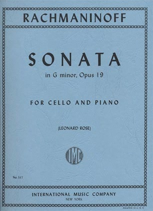 International Music Company Rachmaninoff (Rose): Sonata in G minor, Op.19 (cello & piano)
