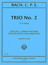 International Music Company Bach, CPE: Trio No.2 in a minor (violin, viola, piano)(flute, viola, piano)