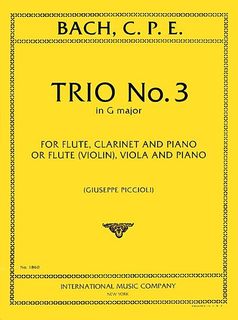International Music Company Bach, CPE: Trio No. 3 in G major (violin (flute), viola, piano)