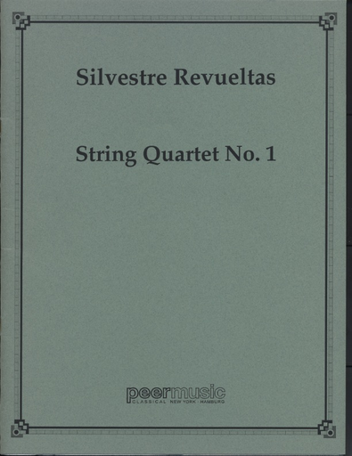 HAL LEONARD Revueltas, S.: (Score) String Quartet No.1 (string quartet)