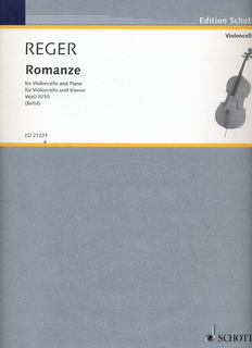 HAL LEONARD Reger, M. (Birtel, ed.): Romanze WoO II/10 (cello and piano)