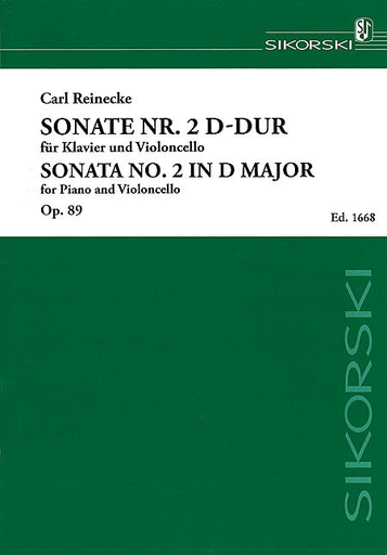 HAL LEONARD Reinecke, Carl: Sonata No. 2, Op. 89 in D major (cello & piano)