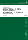 Edition Sikorski Reinecke, Carl: Sonata No. 3, Op. 238 in G major (cello & piano)