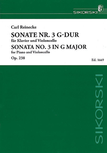 HAL LEONARD Reinecke, Carl: Sonata No. 3, Op. 238 in G major (cello & piano)