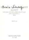 Barenreiter Schulhoff, E. (Rische): (Score) Sextett for 2 Violins, 2 Violas, 2 Violoncellos (1924) (string sextett) Barenreiter