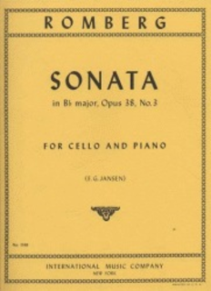 International Music Company Romberg (Jansen): Sonata No.3 in Bb Major, Op.38 (cello & piano)