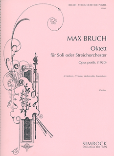 HAL LEONARD Bruch, M. (Wood): (Score) Concerto for String Orchestra (Octet), Op. Posthumous 1920 (string orchestra)