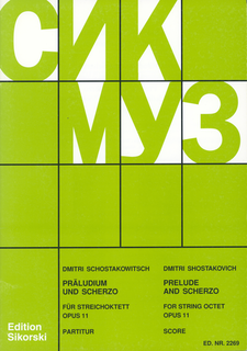 HAL LEONARD Shostakovich, D.: (Score) Prelude and Scherzo for String Octet, Op.11 (string octet)