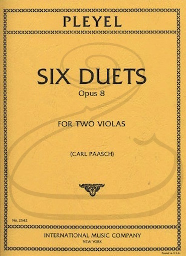 International Music Company Pleyel (Paasch): Six Duets, Op.8 (2 violas) International