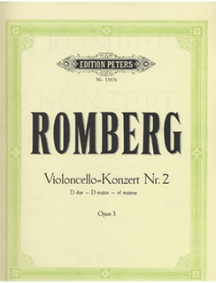 Edition Peters Romberg, Bernhard: Concerto No.2 in D. Op.3 (cello & piano)