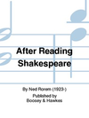 Rorem, N.: After Reading Shakespeare (solo cello)