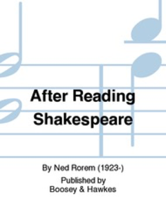 Rorem, N.: After Reading Shakespeare (solo cello)