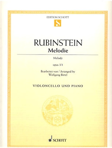 HAL LEONARD Rubenstein, Anton: Melodie Op.3 No.1 (cello & piano)