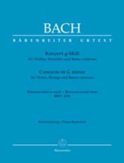 Barenreiter Bach: Concerto in G minor (violin, piano) Barenreiter