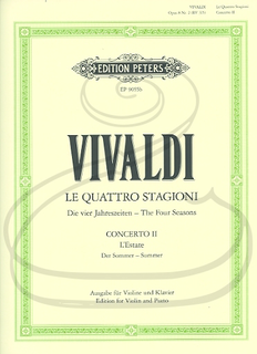C.F. Peters Vivaldi (Kolneder): ''Summer'' from the 4 Seasons (violin & piano) Edition Peters