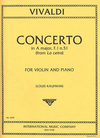 International Music Company Vivaldi, A.: Concerto in A major  F.I. N. 51 from ''La cetra''(violin & piano)