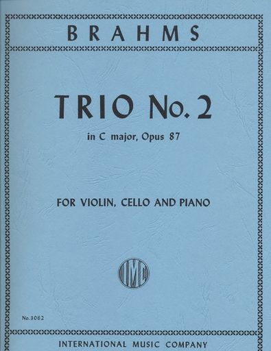 International Music Company Brahms, Johannes: Trio No.2 in C major Op.87 (violin, cello, piano)