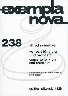 HAL LEONARD Schnittke (Dvorak): Concerto for Viola & Orchestra (viola & piano reduction) Edition Sikorski