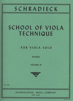 International Music Company Schradieck (Pagels): School of Viola Technique Vol.3