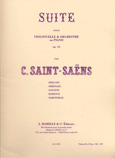 Carl Fischer Saint-Saens, Camille: Suite Op.16 (cello & piano)