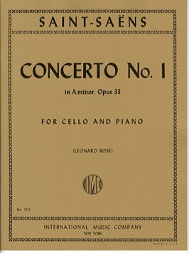 International Music Company Saint-Saens (Rose): Concerto No.1 in A minor, Op.33 (cello & piano) IMC